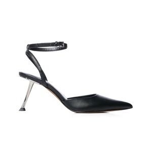 AZALEA WANG ANGLED HEEL PUMP IN BLACK